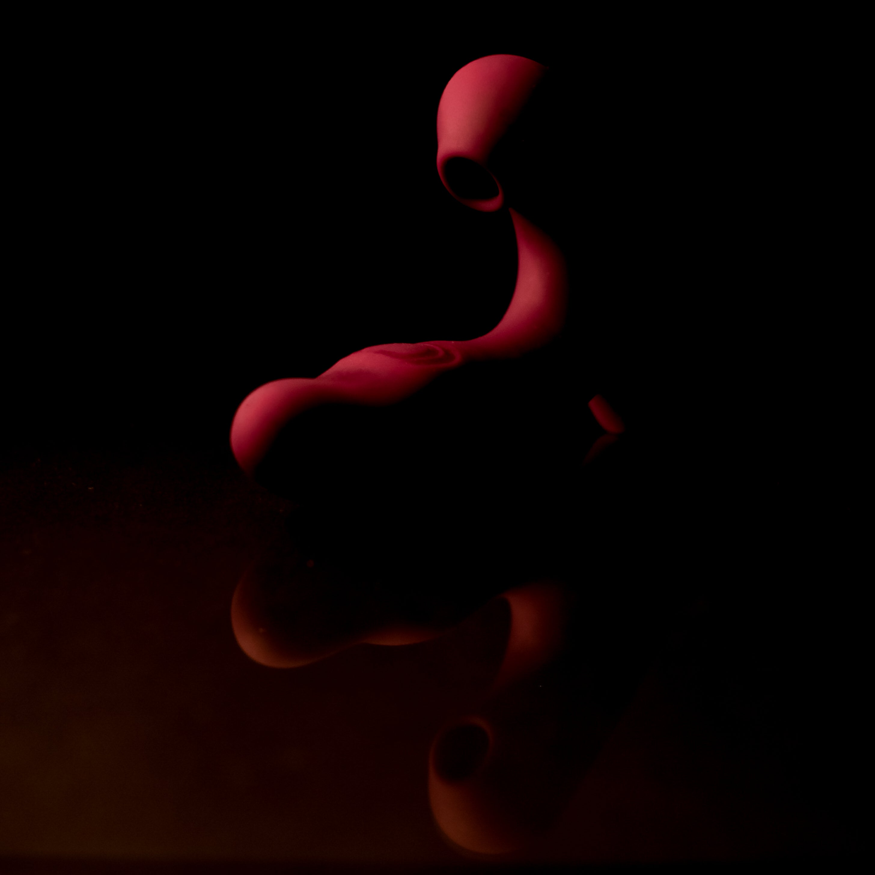 Red pleasure toy on a black background